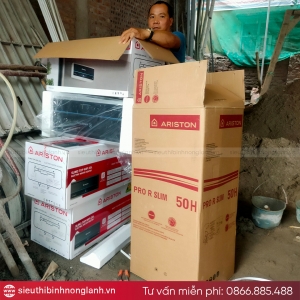 Hoàn Tất Giao Hàng 3 Bình Nóng Lạnh Ariston SLIM3 TOP WIFI 20 Lít và 1 Bình Ariston PRO R SH 50 Lít Tại Tô Hiệu, Hà Đông