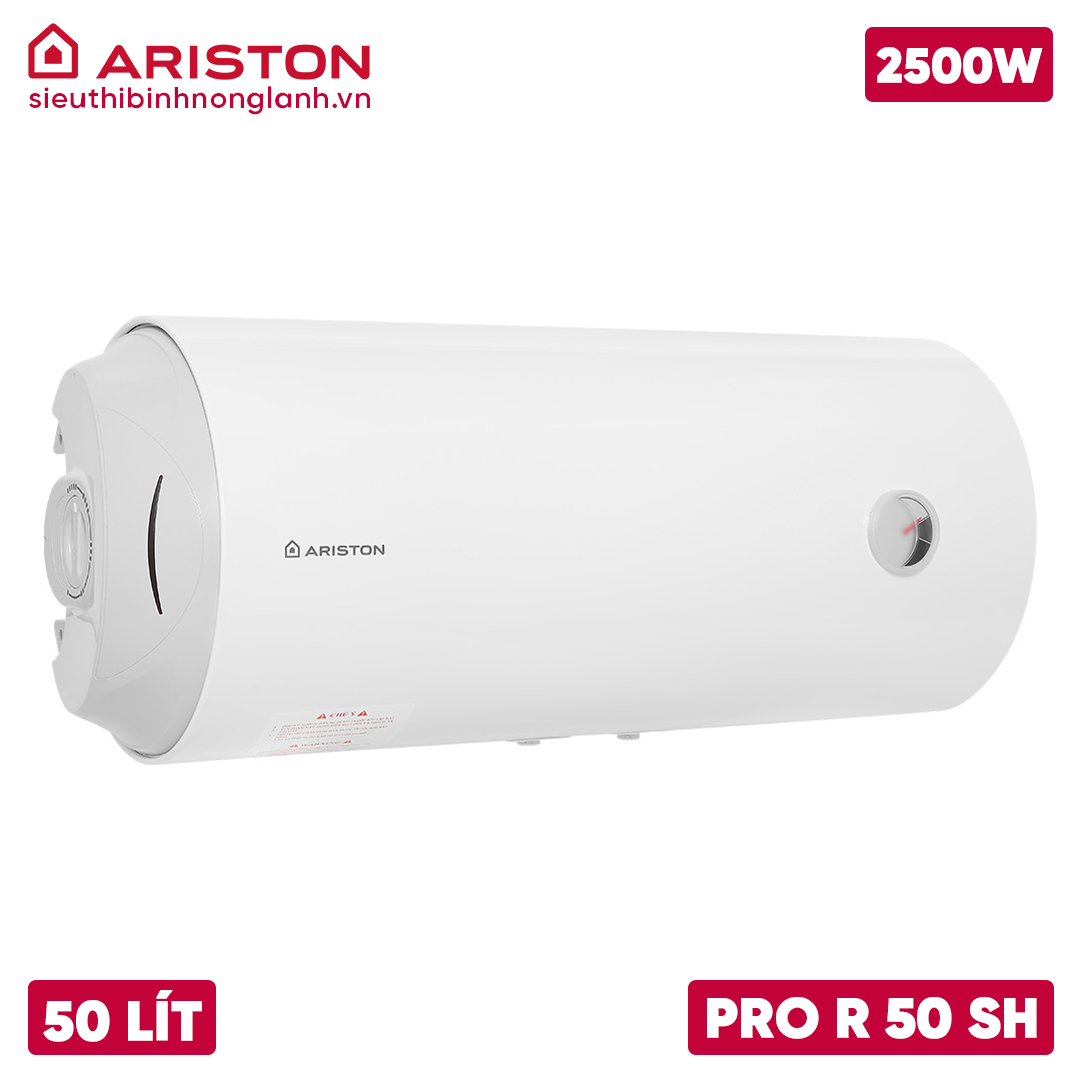 Góc nghiêng Bình nóng lạnh Ariston 50 lít PRO R 50 SH 2.5 FE