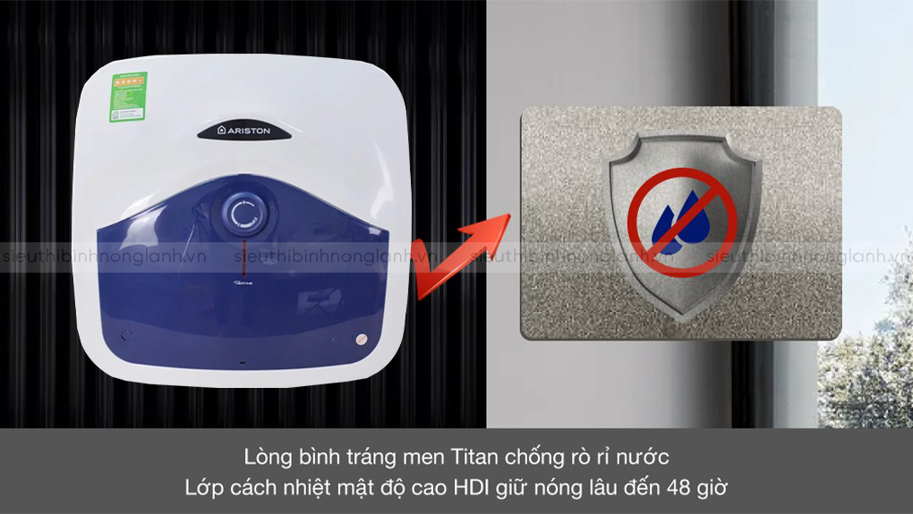 Bình chứa tráng men titan: Chống ăn mòn và ngăn ngừa cặn bám, giữ nước luôn sạch và tăng tuổi thọ sản phẩm.