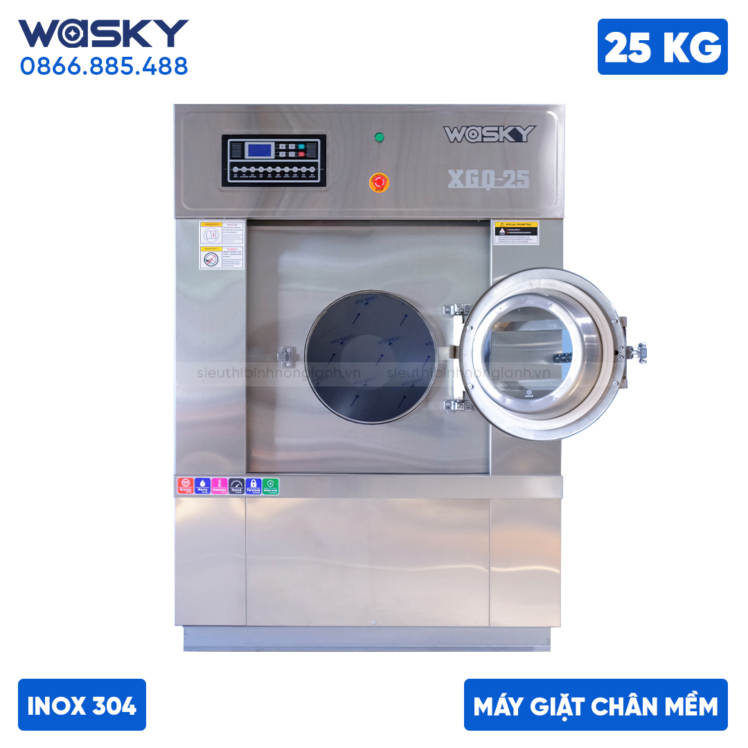 Máy giặt công nghiệp WASKY 25KG CHÂN MỀM