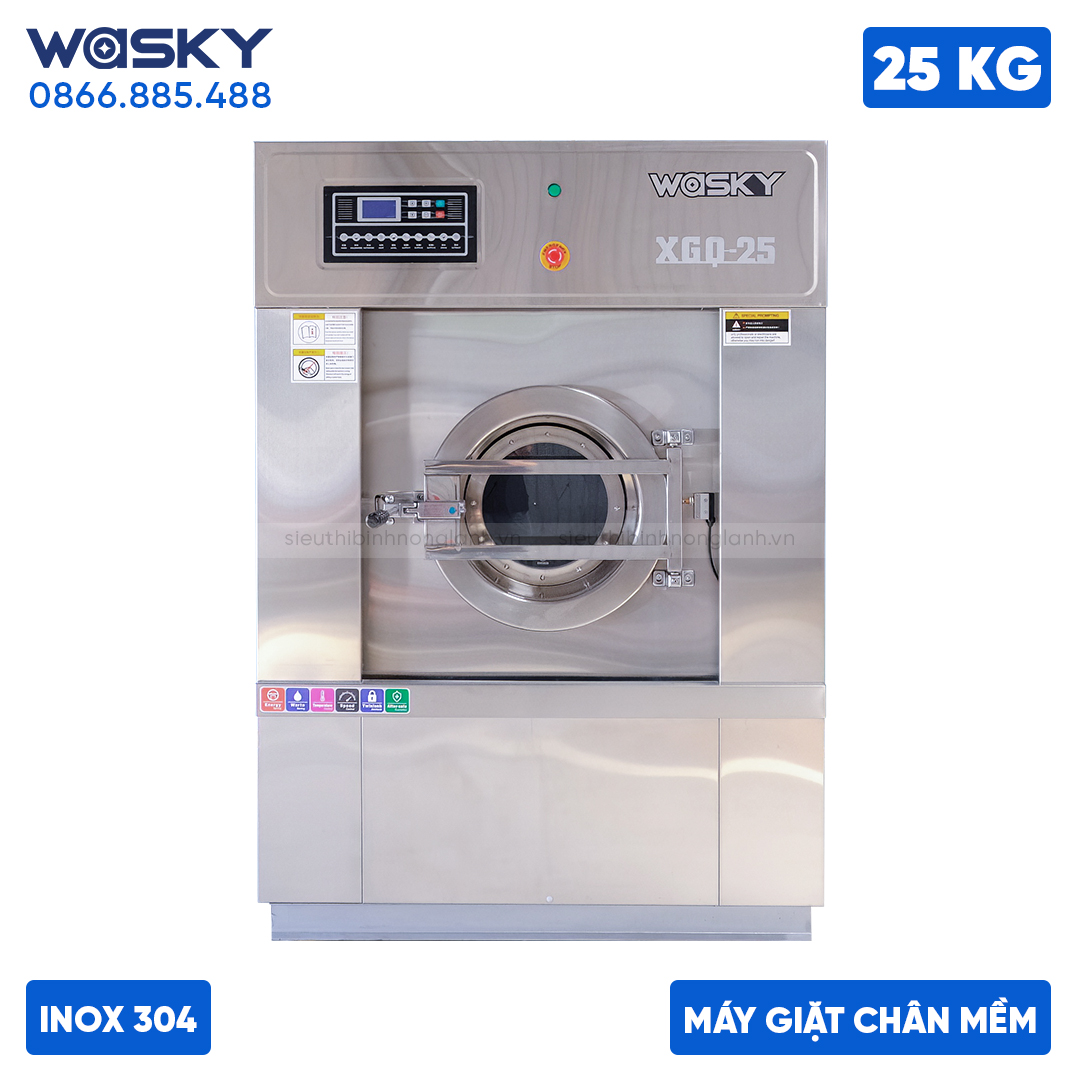 Máy giặt công nghiệp WASKY 25KG CHÂN MỀM