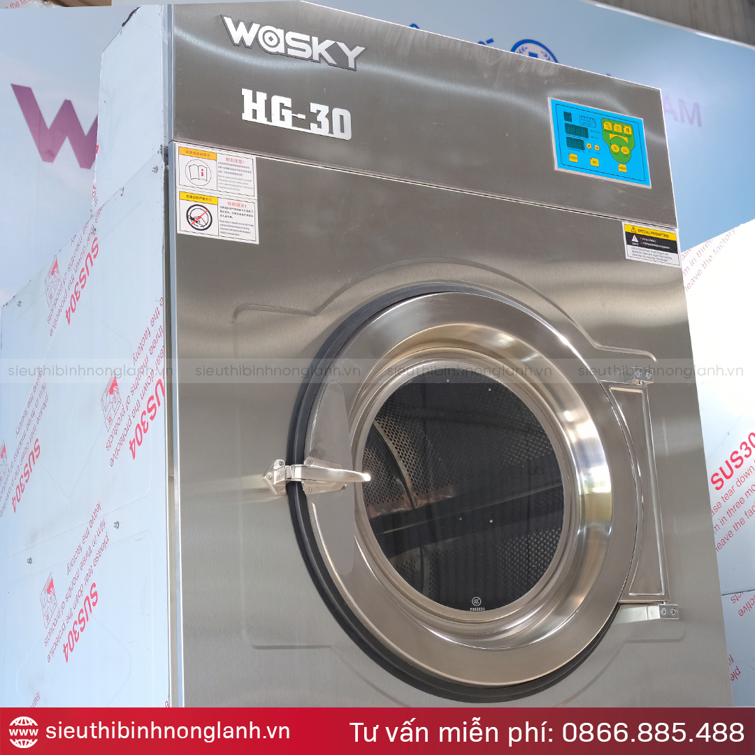 máy sấy công nghiệp 30kg wasky an toàn tiết kiệm điện