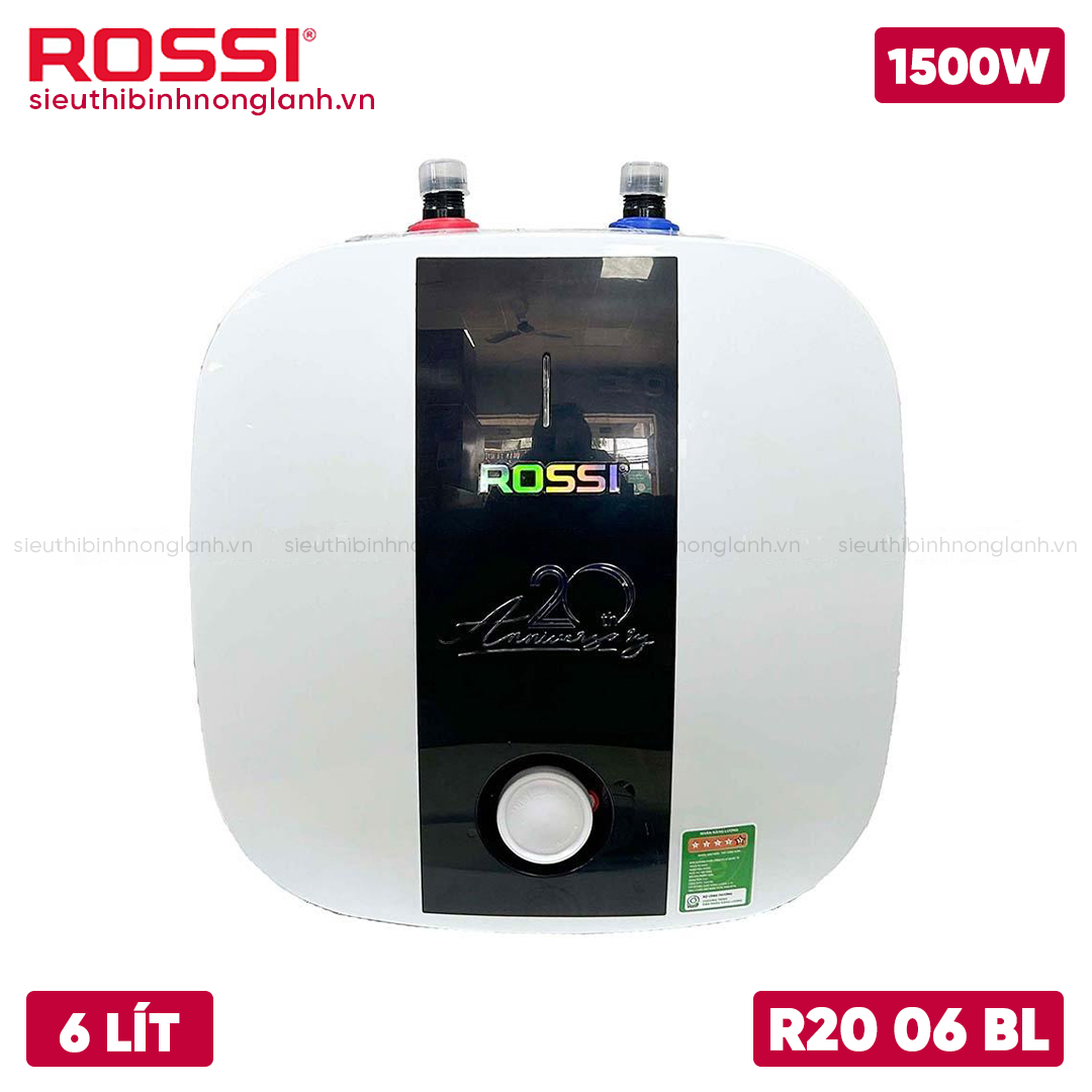 Bình nóng lạnh ROSSI 6 LÍT R20 06 BL (Cấp nước đầu trên)